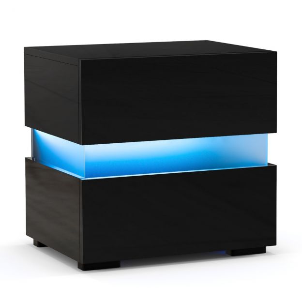 LED-öökapp 2 sahtliga, kaugjuhtimispuldiga ja dünaamilise / staatilise valgustusega