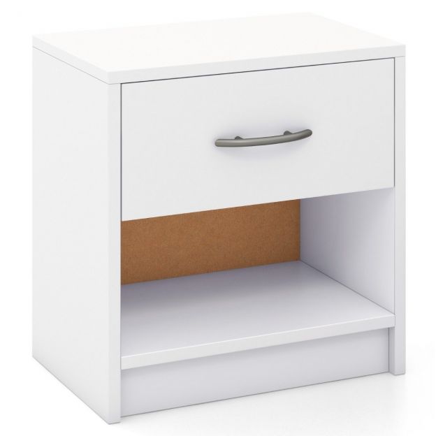 Öökapp sahtliga Väike abilauake avatud sektsiooniga 38,5 × 28 × 40,5 cm Valge