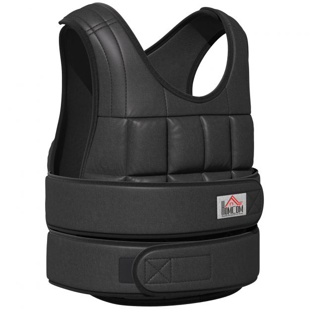 30 kg kaaluv vest, reguleeritav 35 raskuskotiga jõutreeninguks, Oxford metall must 60x50cm.de