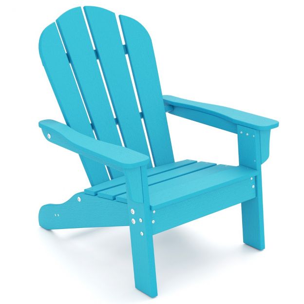 Laste Adirondack tool HDPE-st ergonoomilise seljatoega Adirondack tool türkiis