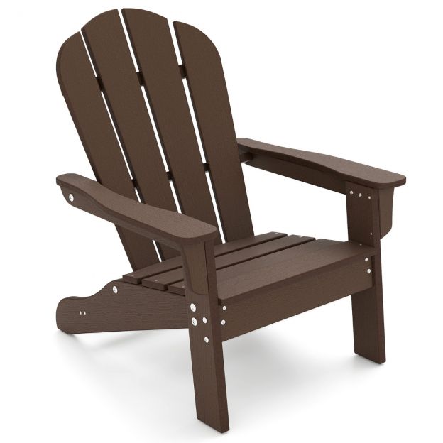 Laste Adirondack tool HDPE-st ergonoomilise seljatoega Adirondack tool pruun