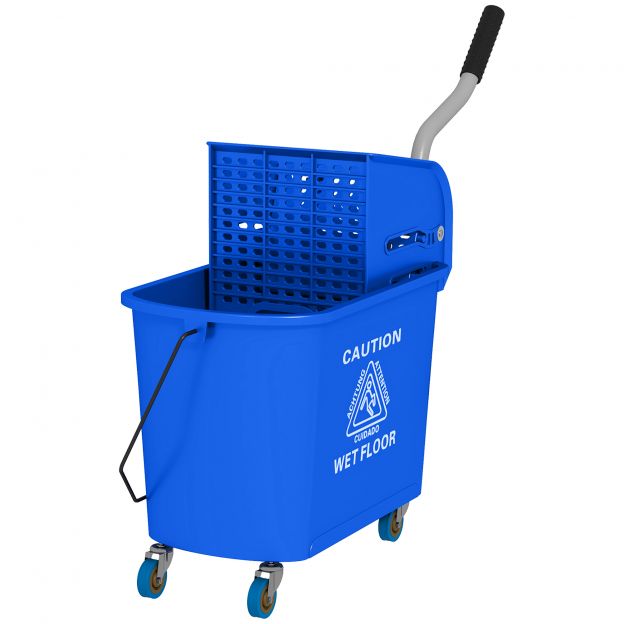 Puhastuskäru pesuämber majapidamine 20 L tsentrifuugi ja eraldajaga puhta ja musta vee jaoks Sinine 60L x 27L x 70,5K cm