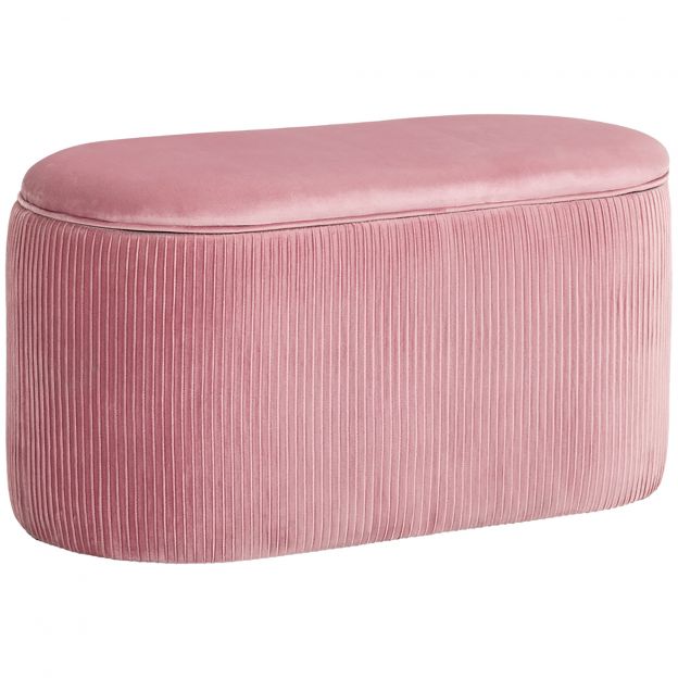 Roosa polsterpink, millel on hoiuruum, prantsuse stiilis, elegantne sametkate, 81x40x41cm esikusse ja elutuppa.