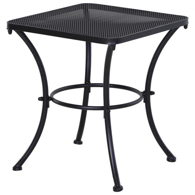Abilaud must aialaud 45x45x50cm metallist rõdulauake kohvilaud terrassile ja aeda.