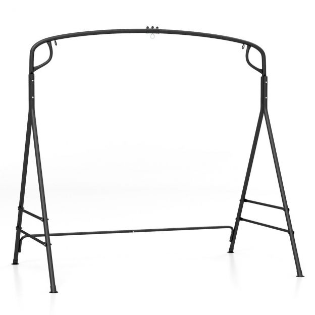 Metallist kiigeraam täiendavate külgvarrastega ja 2-rõngalise disainiga 170 × 118 × 165 cm
