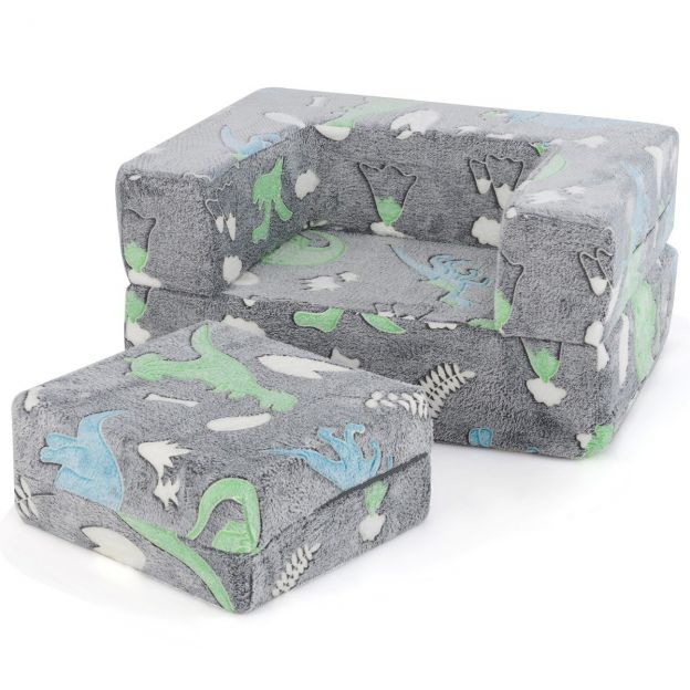 Modulaarne laste diivan pimedas helendav mängudiivan mooduldiivan 71 x 53 x 34,5 cm hall