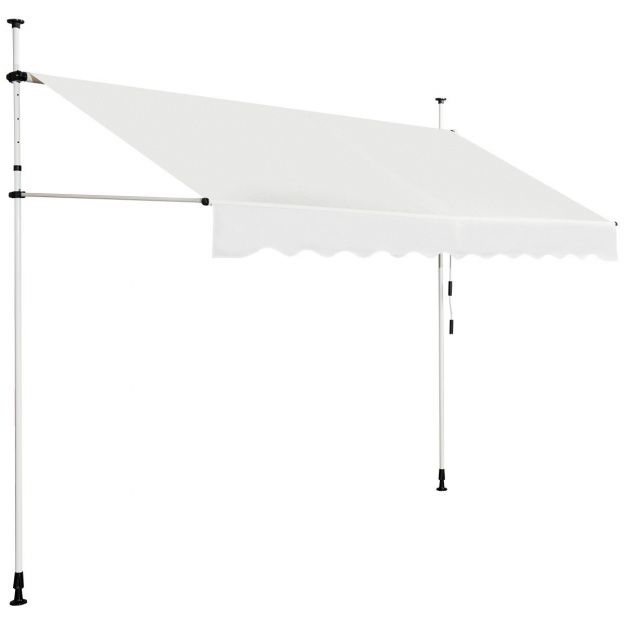 Teleskoopmarkiis Päikesekaitse Väljatõmmatav päikesekaitse aeda 300 x 120 cm Beež
