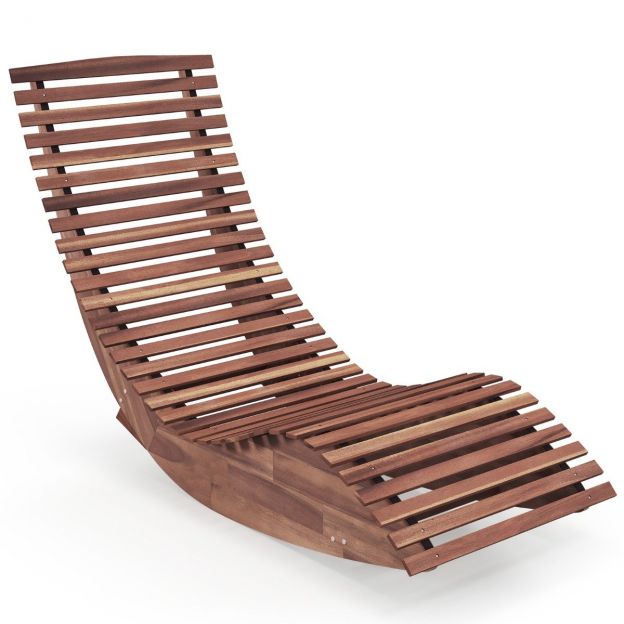 Aktsialaud akaatsiapuust ergonoomiline puidust lamamistool aialaud 157 x 60 x 76 cm naturaalne 2 tükki