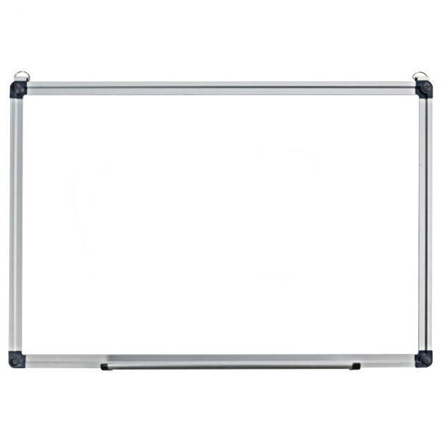 Valgetahvel magnettahvel kirjutustahvel seinatahvel memotahvel alumiiniumraamiga 90 x 60 cm