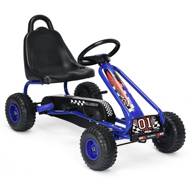 Gokart Go Cart käsipiduriga pedaalauto 30 kg pedaalsõiduk 3–6-aastastele sinine