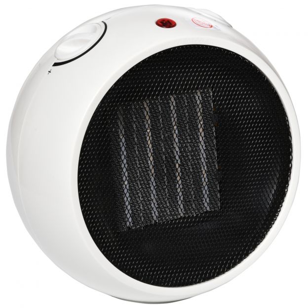 Soojapuhur Elektrikerisoojendi 900W/1500W valge ja must, kompaktne küttekeha PP-plastikust, ideaalne ruumidele 22x18,5x21 cm.
