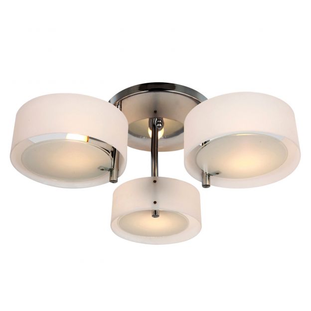 LED laevalgusti 3-lambiline E27 40W kroom akrüül soe valge Ø64xH20cm kaasaegne laelamp eluruumidesse.de