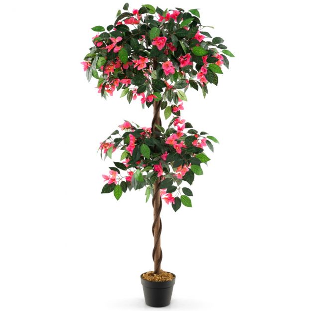 150 cm kunstpuu potis 252 õie ja looduslike lehtede ja varrega bougainvillea