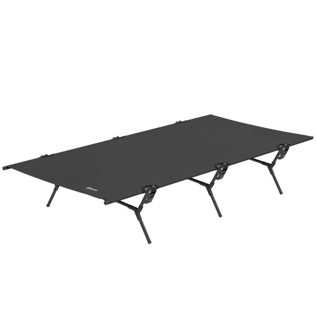 Kokkupandav välivoodi kandekotiga 200 x 100 x 36 cm külalistevoodi kuni 120 kg, eriti lai täiskasvanute lamamistool siseruumidesse, õue, aeda, telkimiseks, reisimiseks must.