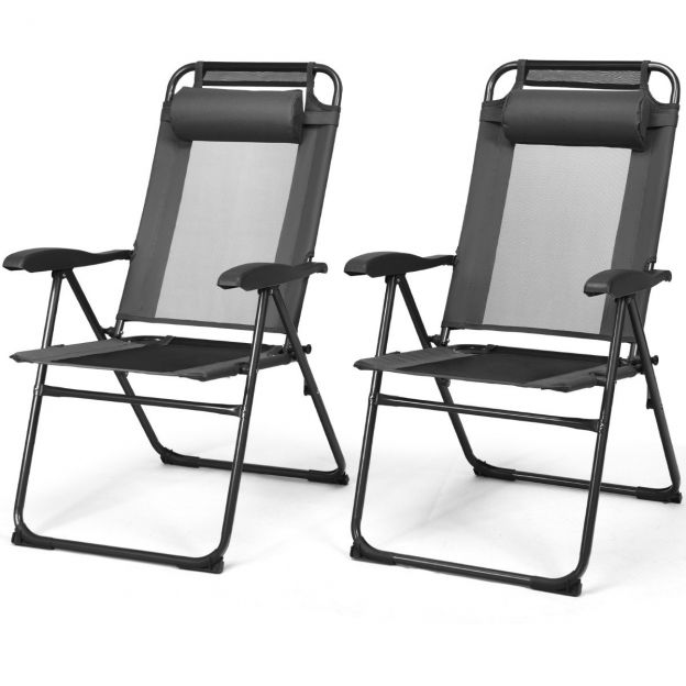 2 kokkupandavat lamamistooli terrassile 71 x 58,5 x 101,5 cm hall