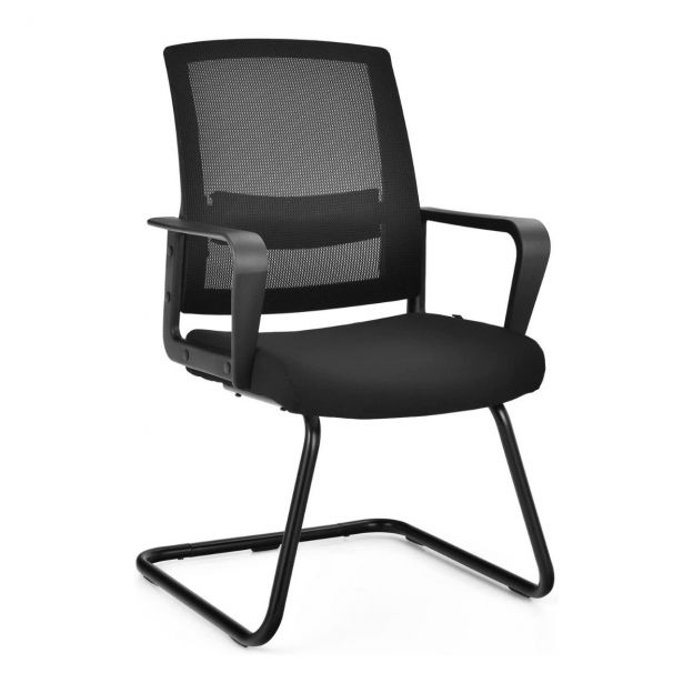 Võrkkangaga seljatoega kontoritool, kandevõime kuni 136 kg, 60 x 54,5 x 94 cm, must