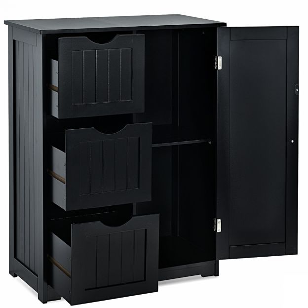 Vannitoakapp hoiukapp 3 sahtliga 60 x 30 x 81 cm must