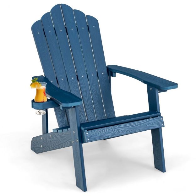 Adirondack aiatool joogitopsihoidjaga sinine