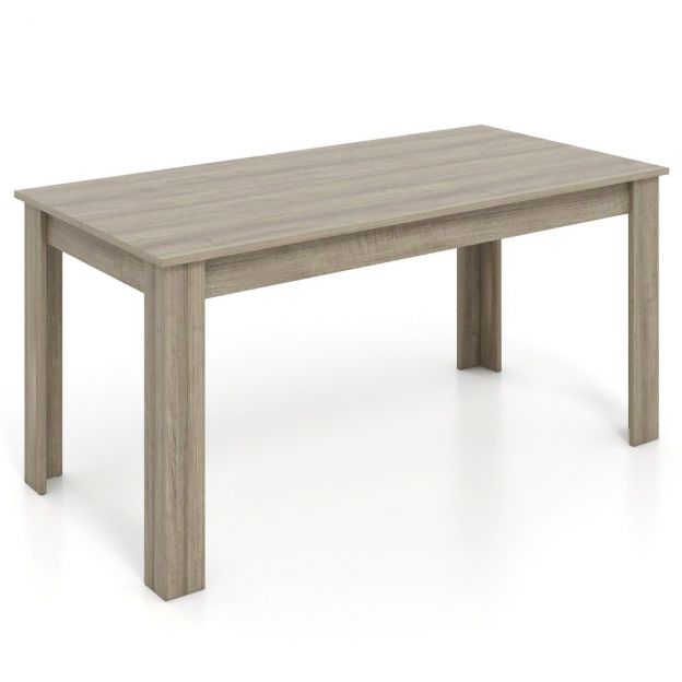 Puidust söögilaud 160 x 80 cm suur ristkülikukujuline köögilaud naturaalne