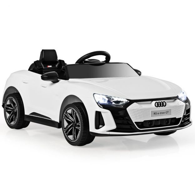 Audi RS laste elektriauto 2,4 G kaugjuhtimispuldiga, muusika ja esituledega, valge