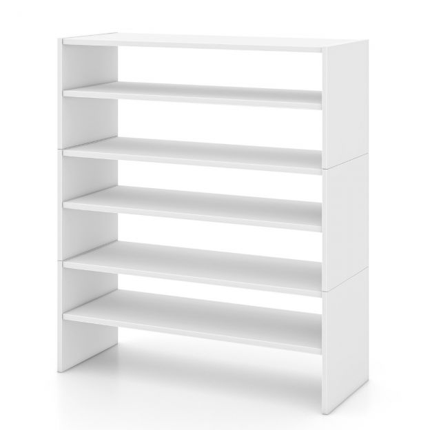 Kingariiul 78 cm pikk horisontaalne kingakapp 2-korruseline hoiuriiul valge