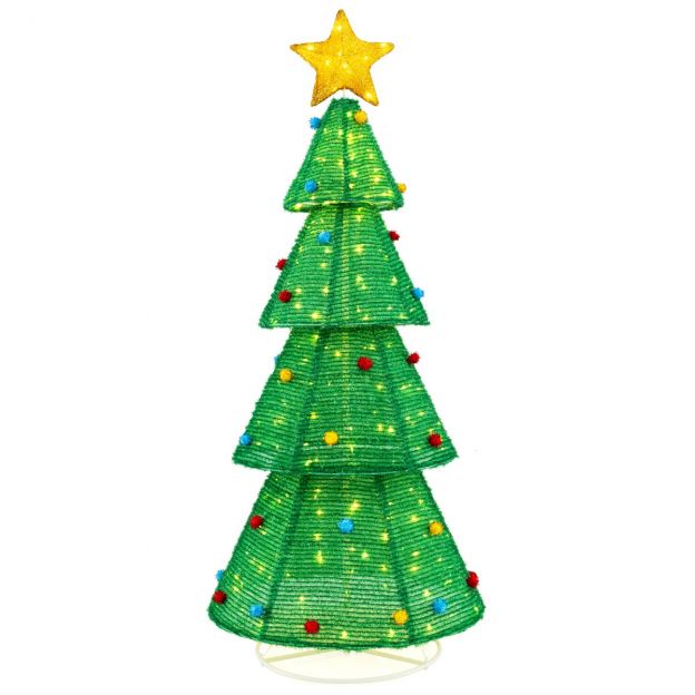 LED-jõulupuu kunstlik 190 cm valgustatud kuusepuu 200 LED-tulega