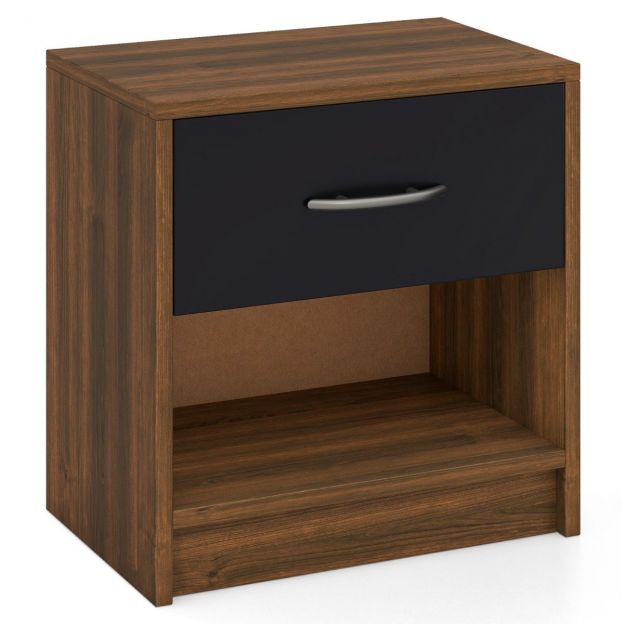 Öökapp sahtliga Väike abilauake avatud riiuliga 38,5 x 28 x 40,5 cm pruun + must