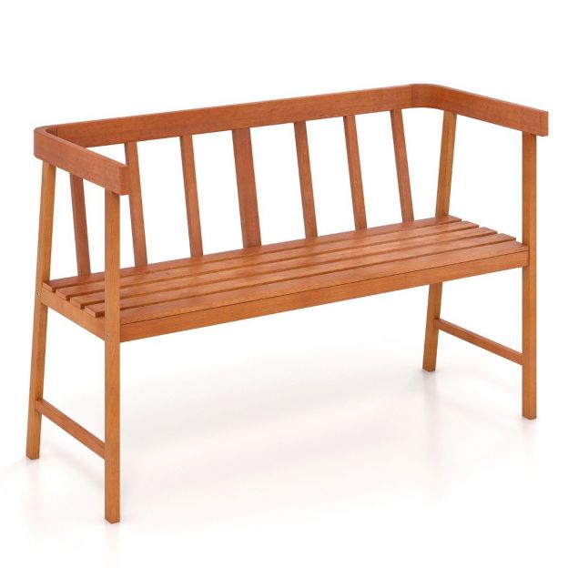 Akaatsiapuidust aiapink, kandevõime kuni 360 kg, kahekohaline puidust pink 110 × 46 × 72 cm