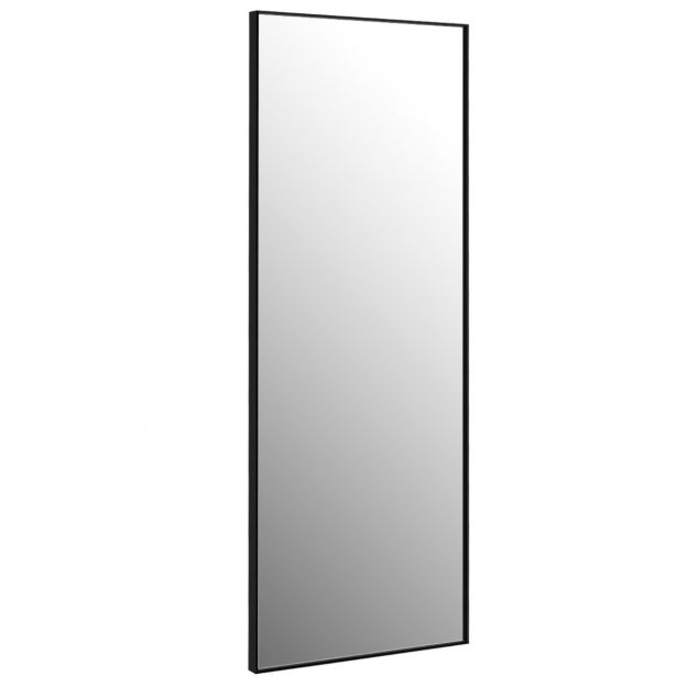 56 x 150 cm HD täispikk peegel riputamiseks või seinale toetamiseks, must seinapeegel