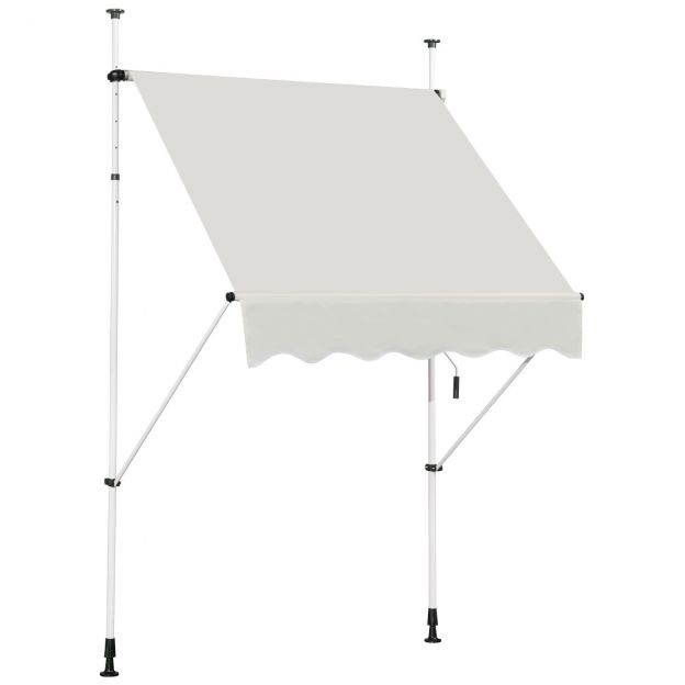 Teleskoopmarkiis päikesevarjeks, UV-kaitsev veekindel markiis 150 × 120 cm, beež