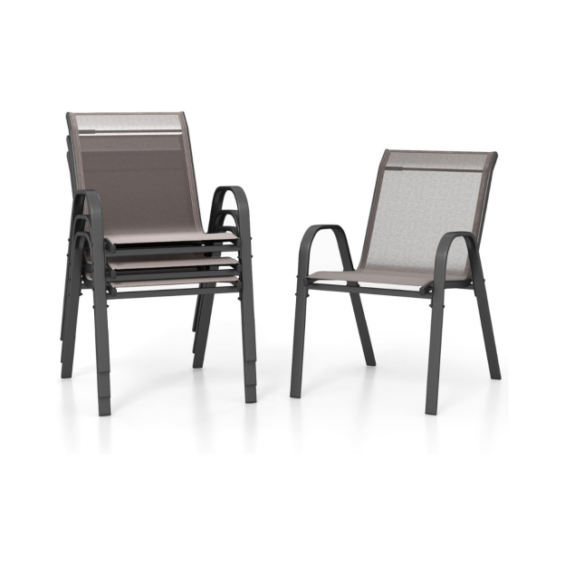 4-osaline virnastatavate aiatoolide komplekt tekstiileenist ja metallraamiga 56 × 70 × 84 cm hall