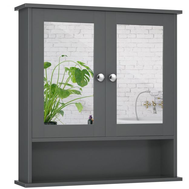 Peeglikapp vannitoakapp seinakapp 56,5 x 13,5 x 58,5 cm hall