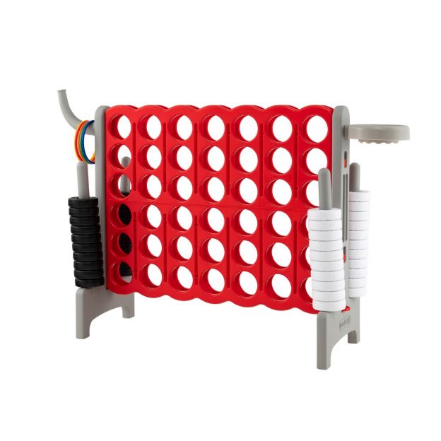 Suur 4 võidab Jumbo 4 võidab komplekt 84 x 33 x 79 cm Punane + Hall