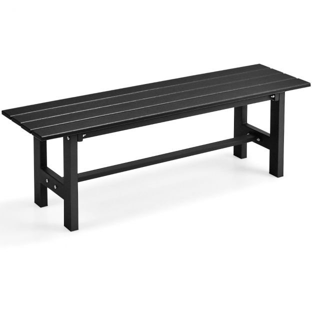 Aiapink kahele inimesele restist istmega, kandevõime kuni 300 kg, 120 × 36 × 40,5 cm, must