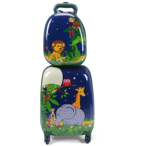 2-osaline kohvrite komplekt reisipagas lastepagas 16'' kohver + 12'' seljakott