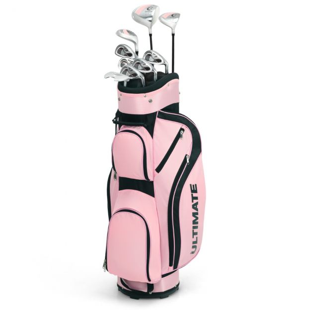 10-osaline täielik golfikeppide komplekt naistele, täiuslik roosa golfikink