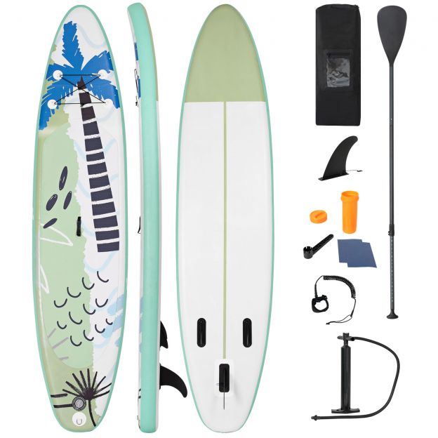 Stand Up aerulaud, täispuhutav surfilaud/paddle board 320 x 76 x 15 cm roheline