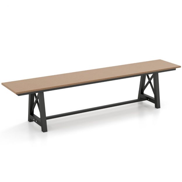 Aialpink ilmastikukindel 3-kohaline pink kandevõimega kuni 500 kg 183 x 35 x 41,5 cm pruun