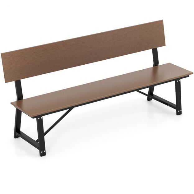 Ilmastikukindel aiapink, 3-kohaline, kandevõimega kuni 500 kg, 183 × 52 × 85 cm, pruun