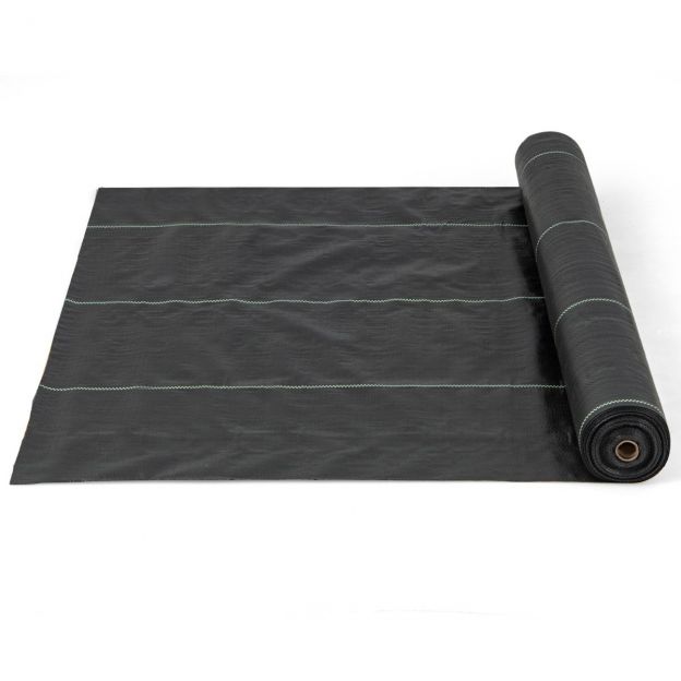 Umbrohutõkkekangas 50 m², aiakangas umbrohu vastu, PP must 25 × 2 m – 100 g/m²