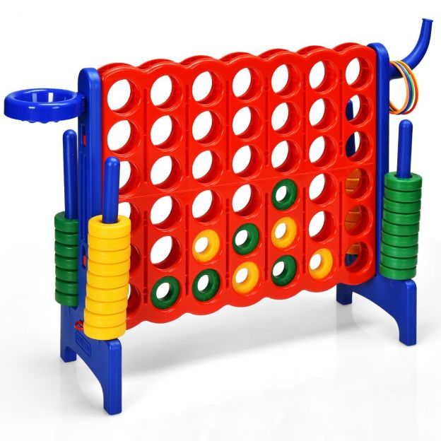 Suur 4 võidu Jumbo 4 võidu komplekt lastele ja täiskasvanutele 84 x 33 x 79 cm punane + sinine
