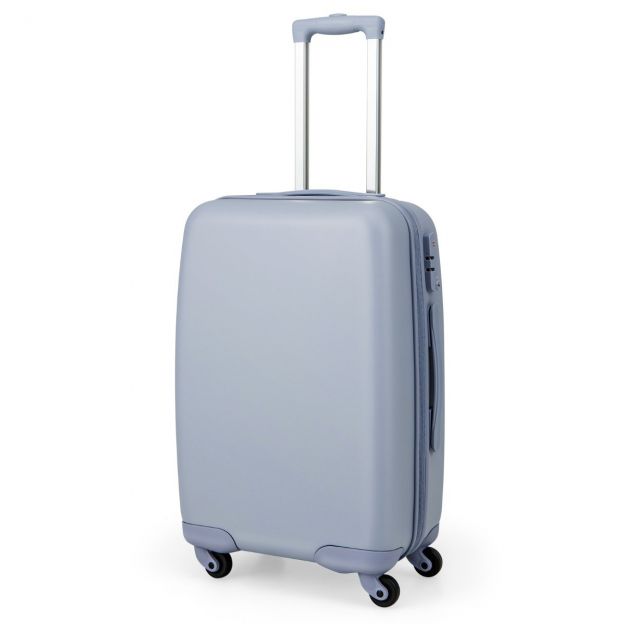 20-tolline käsipagasi reisikohver pöörlevate rataste ja TSA-lukuga, PC kõvakestaga kohver kleebisega, 38 × 22 × 57 cm, sinine