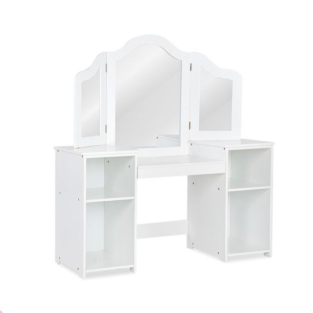 2 ühes laste tualett- ja kirjutuslaud peegliga 107 × 40 × 117 cm valge