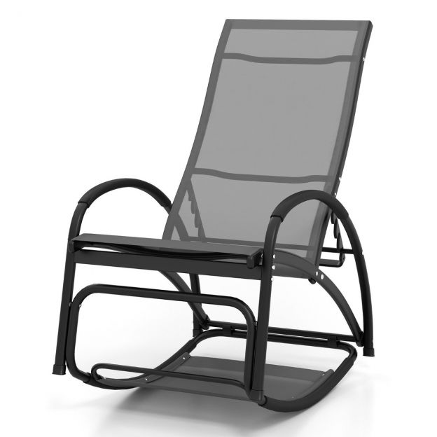 2-ühes lamamistool, muudetav kiiktool, reguleeritava seljatoe ja kaarjate käetugedega, hall