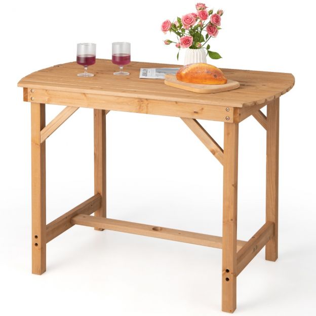 Kuusepuidust terrassi söögilaud 100 x 60,5 x 75 cm naturaalne