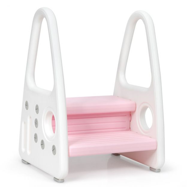Laste kaheastmeline astmepink plastist 44 x 39,5 x 61 cm roosa