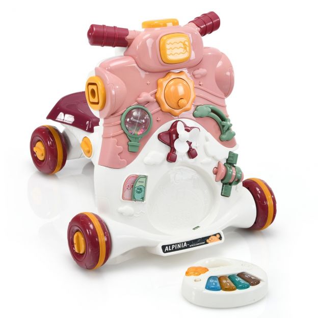 3-ühes iste-tõusmisabi beebidele, käimistool Baby Walker 46 x 46 x 46 cm roosa