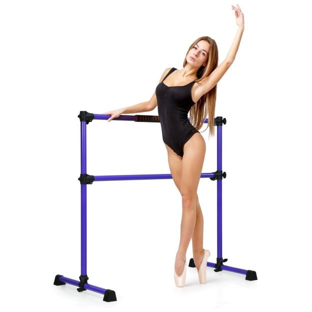 Balleti-riba Balletipuu Balleti/Venitus Riba Kõrgusreguleeritav Mobiilne Lilla 124,5 x 71 x 120CM