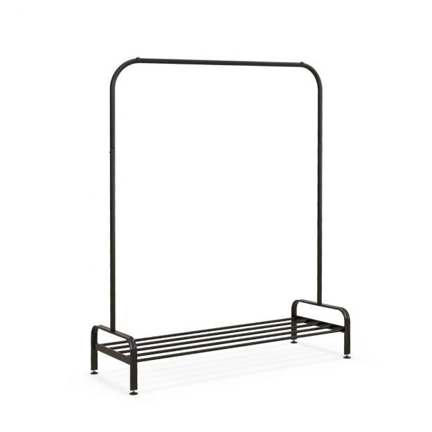 Riidenagi reguleeritavate jalgade, riidepuutoru ja hoiuriiuliga 112 x 42 x 145 cm must