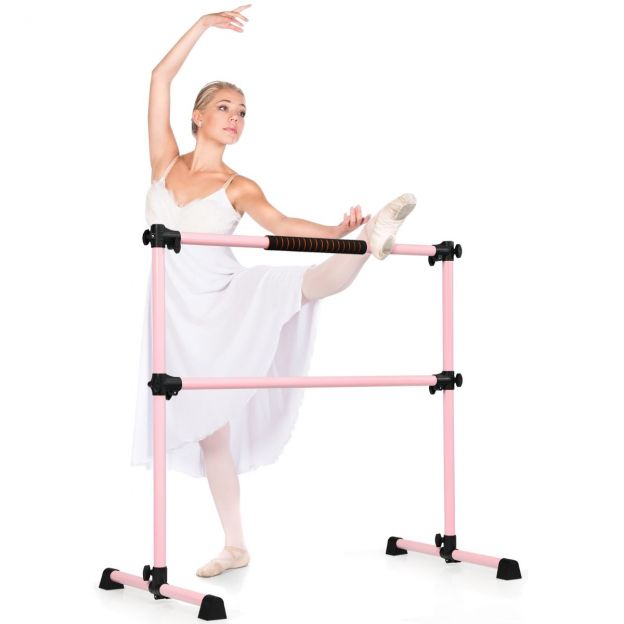 Balleti-riba Ballettstange Ballett/Venitus Barre Kõrgus reguleeritav Mobiilne Roosa 123 x 71 x 119CM